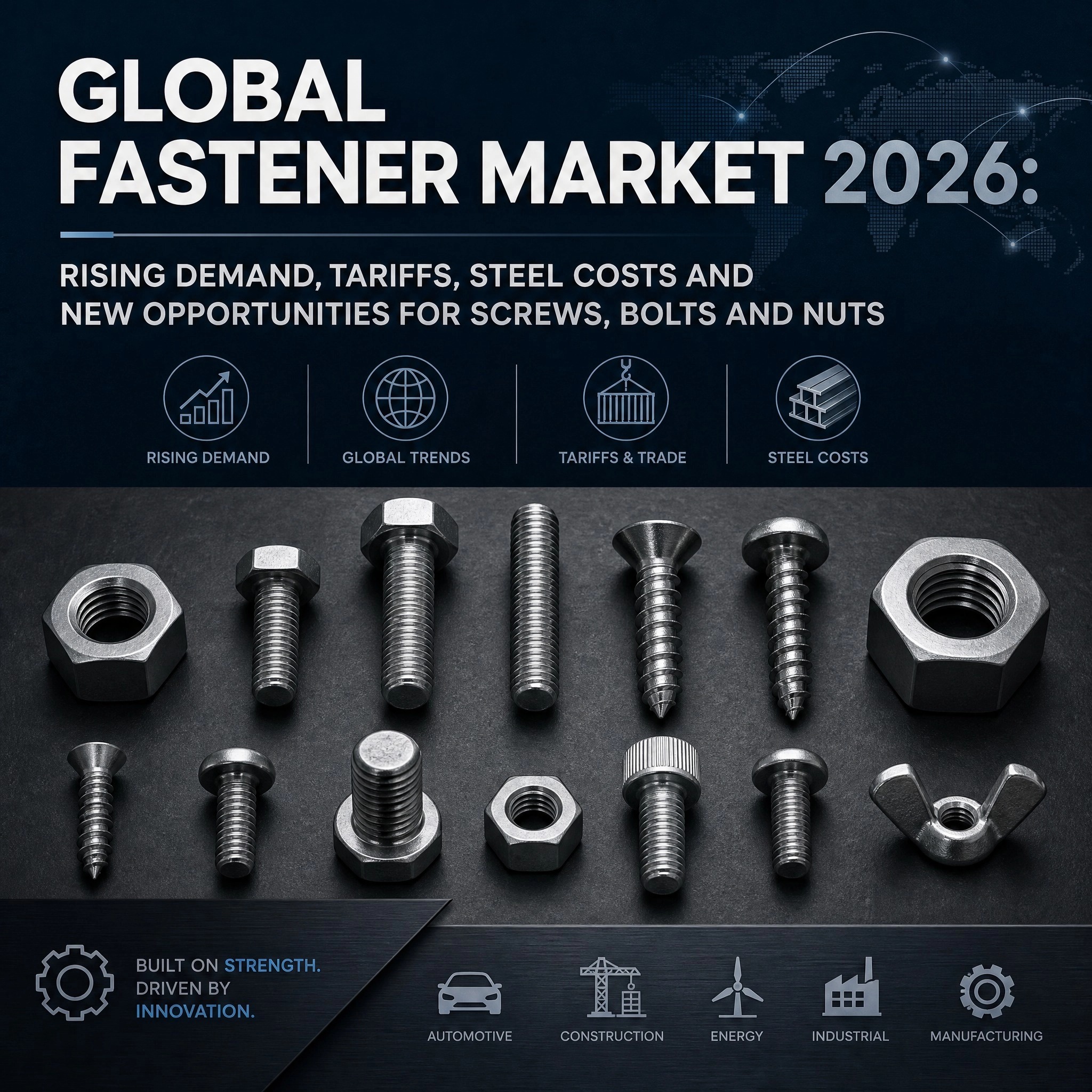 Global Fastener Market 2026: Rising Demand, Tariffs, Steel Costs and New Opportunities for Screws, Bolts and Nuts